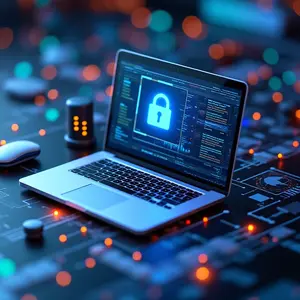 3D futuristic Cybersecurity with Security Information & Event Management-SIEM.