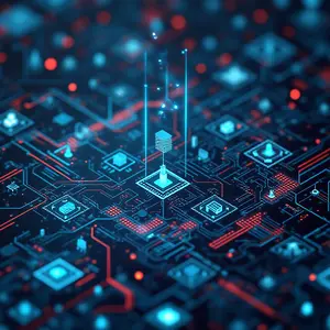 3D futuristic Cybersecurity with Security Information & Event Management.